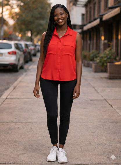 Ladies red blouse