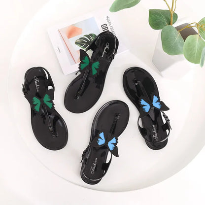 LADIES BUTTERFLY DECORATED SANDALS