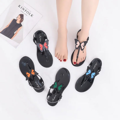 LADIES BUTTERFLY DECORATED SANDALS