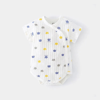 BABY CASUAL SLEEVELESS ROUND NECK ONESIE