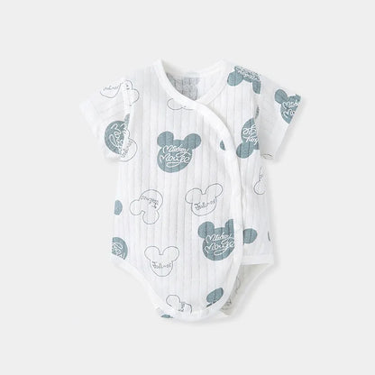 BABY CASUAL SLEEVELESS ROUND NECK ONESIE