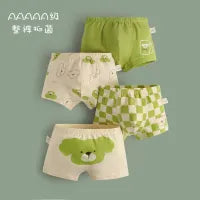 BOYS CARTOON PRINT LYCRA UNDERWEAR 4PCS SET
