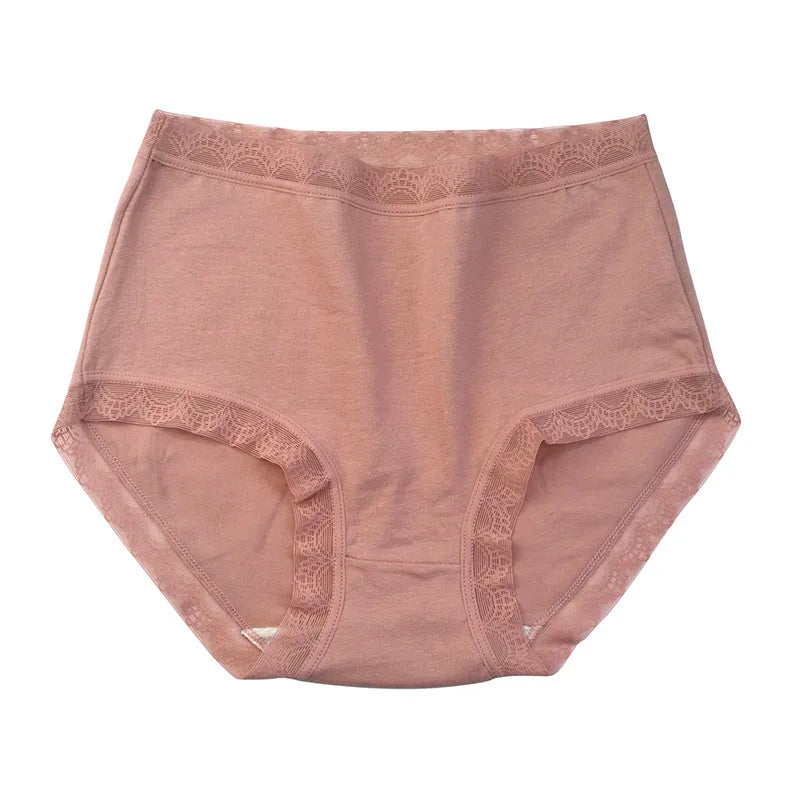 LADIES PURE COTTON HIGHT-WAIST PANTIES