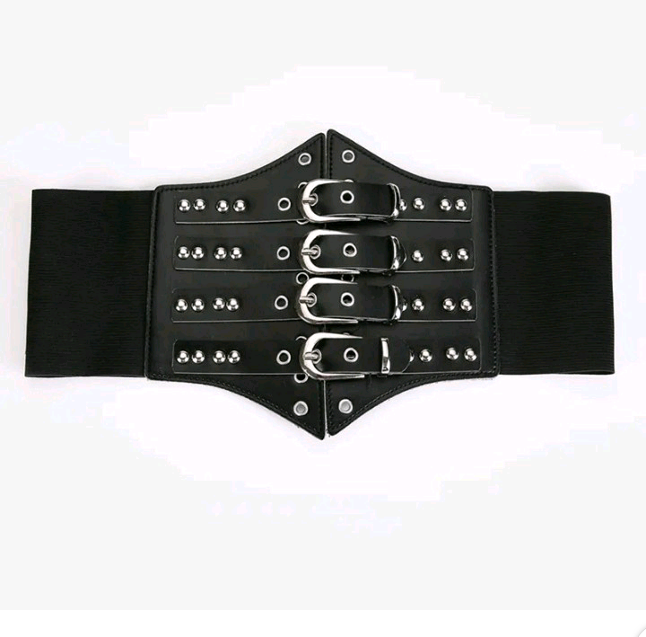 LADIES MULTIPLE BUCKLE CORSET BELT