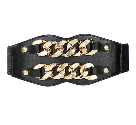 WOMEN ELASTIC ALLOY CHAIN CORSET BELT