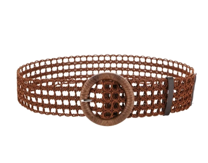 LADIES BRAIDED WIDE BELT