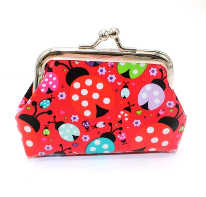 GIRL'S LADYBUG BUCKLE COMPACT PURSE