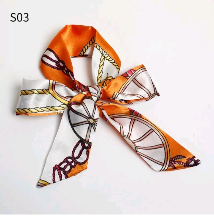 LADIES PRINT SATIN SKK SCARF