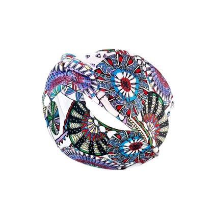 LADIES FLORAL PRINT ELASTIC HEADBAND