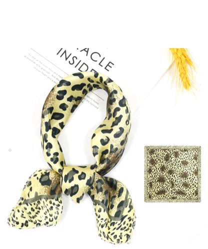 LADIES POLKA DOT LEOPARD PRINT SCARF