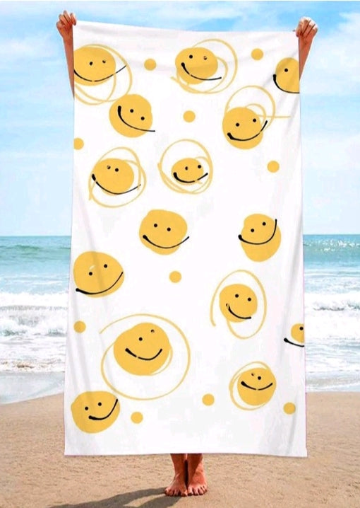 DOUBLE-SIDED VELVET MICROFIBER BEACH TOWEL