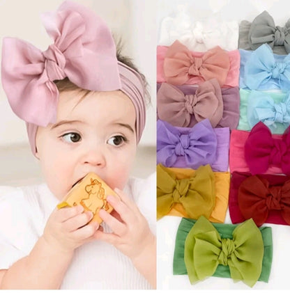 BABY GIRL'S BOWKNOT NYLON HEADBAND