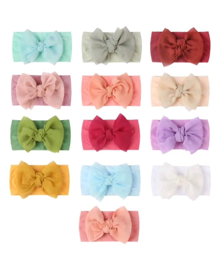 BABY GIRL'S BOWKNOT NYLON HEADBAND