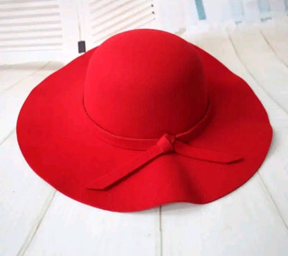 GIRL'S BOWKNOT BOWLER SUN CAP