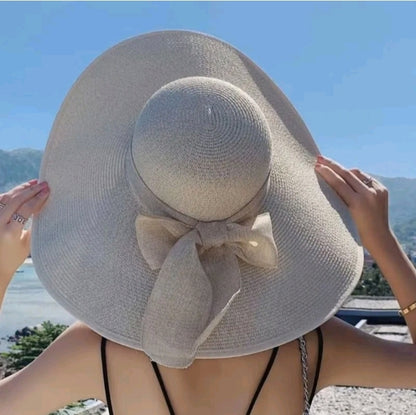 LADIES STRAW WOVEN SUN HAT