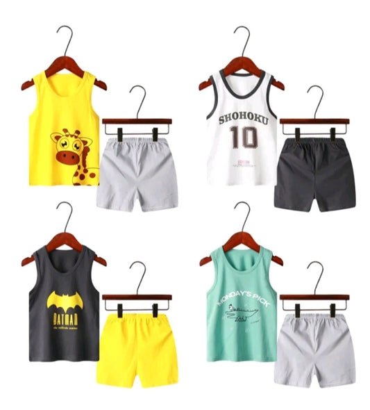 UNISEX CASUAL SLEEVELESS 2PCS SET