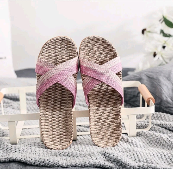 GIRL'S LINEN HOUSE SLIPPERS