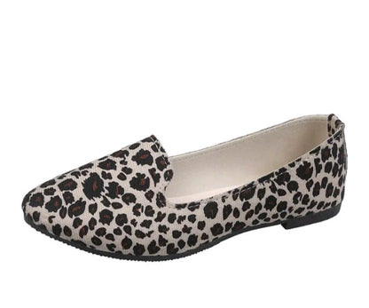 LADIES LEOPARD DESIGN LOAFERS