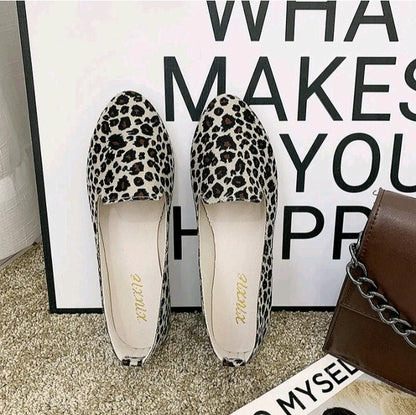 LADIES LEOPARD DESIGN LOAFERS