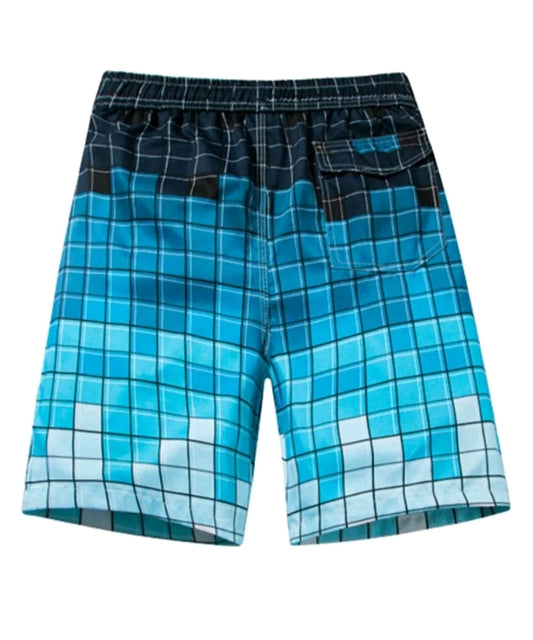 MEN'S PLAID SWIM SHORTS