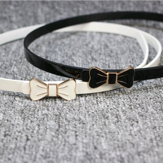 LADIES BOWKNOT SNAP THIN BELT