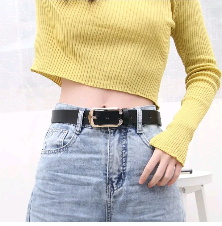 LADIES RHINESTONE PIN BUCKLE BELT