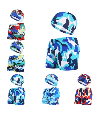 TODDLER BOY CUTE SWIM SHORTS SET