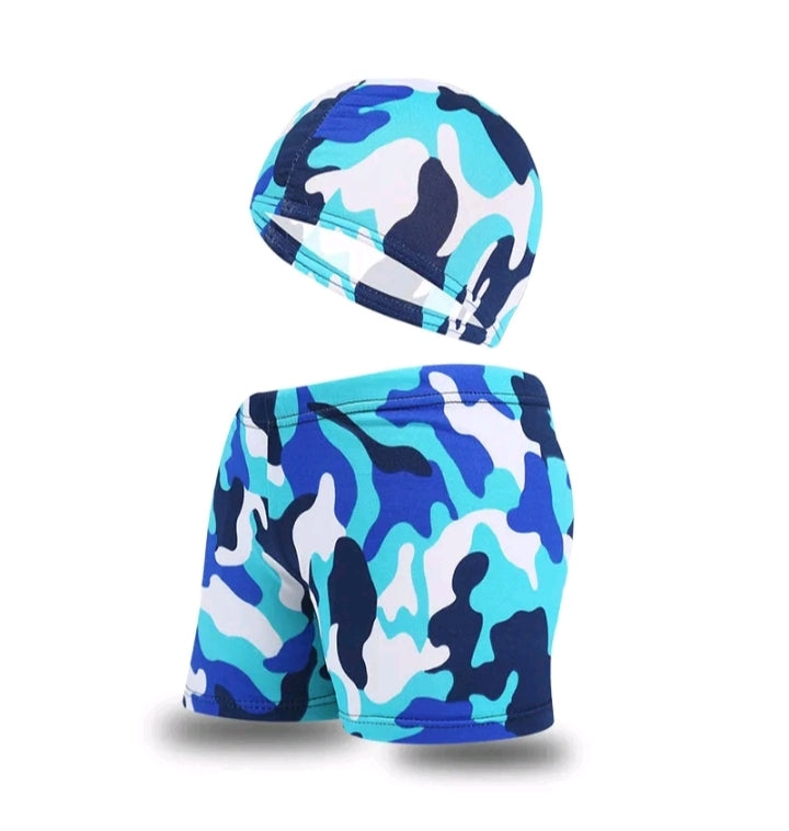 TODDLER BOY CUTE SWIM SHORTS SET