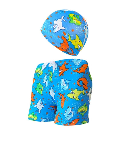 TODDLER BOY CUTE SWIM SHORTS SET