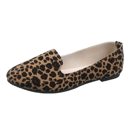 LADIES LEOPARD DESIGN LOAFERS