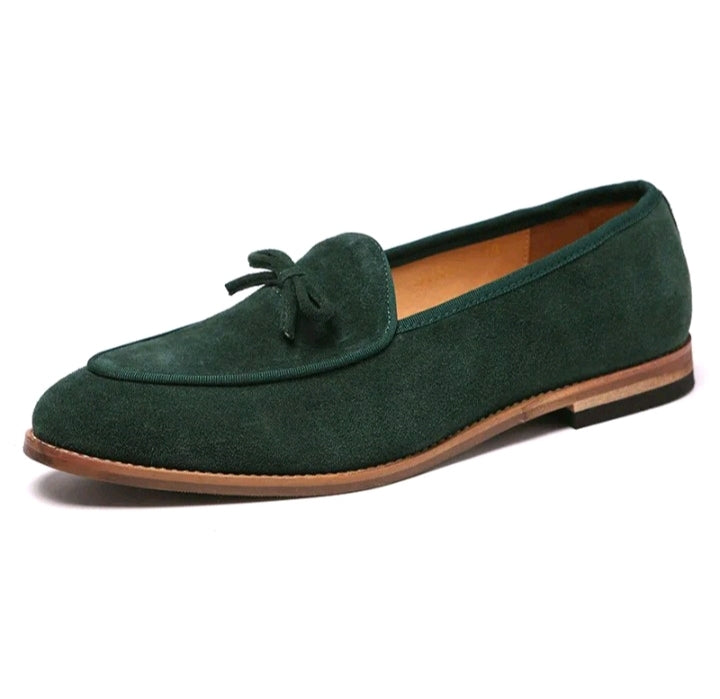 MEN’S SUEDE UPPER BOW LOAFERS SHOES