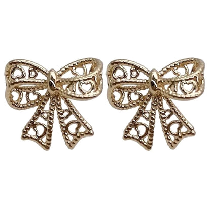 LADIES HOLLOW OUT BOW EARRINGS