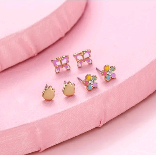 GIRLS FLOWER EARRING CLIPS