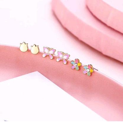 GIRL'S FLOWER EARRING CLIPS