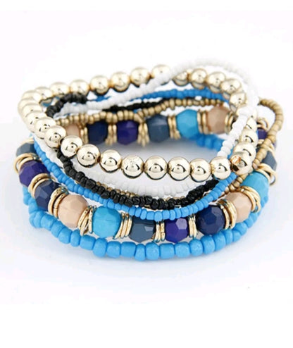 LADIES BEADS MULTILAYER BRACELET SET