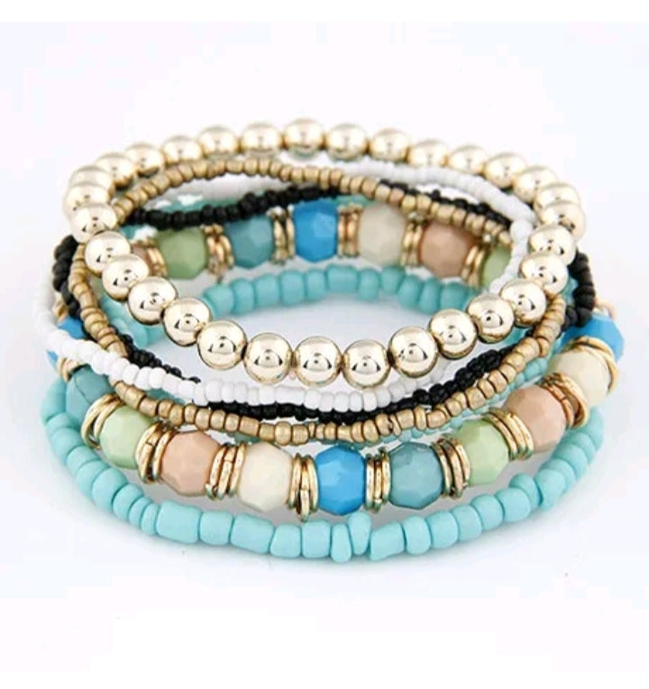 LADIES BEADS MULTILAYER BRACELET SET