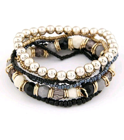 LADIES BEADS MULTILAYER BRACELET SET