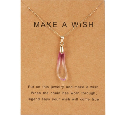 LADIES DROP SHAPED PENDANT NECKLACE