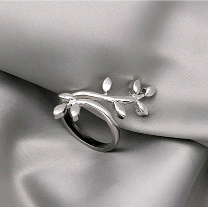 LADIES LEAF OPEN RING