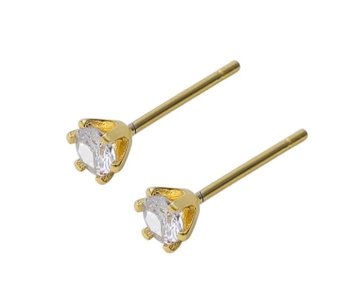 LADIES DIAMOND SIX CLAW EARRINGS