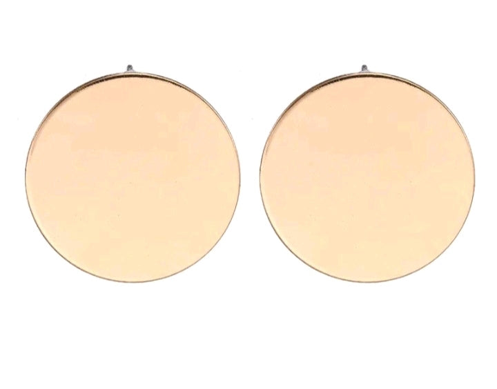 LADIES GLOSSY ROUND EARRINGS