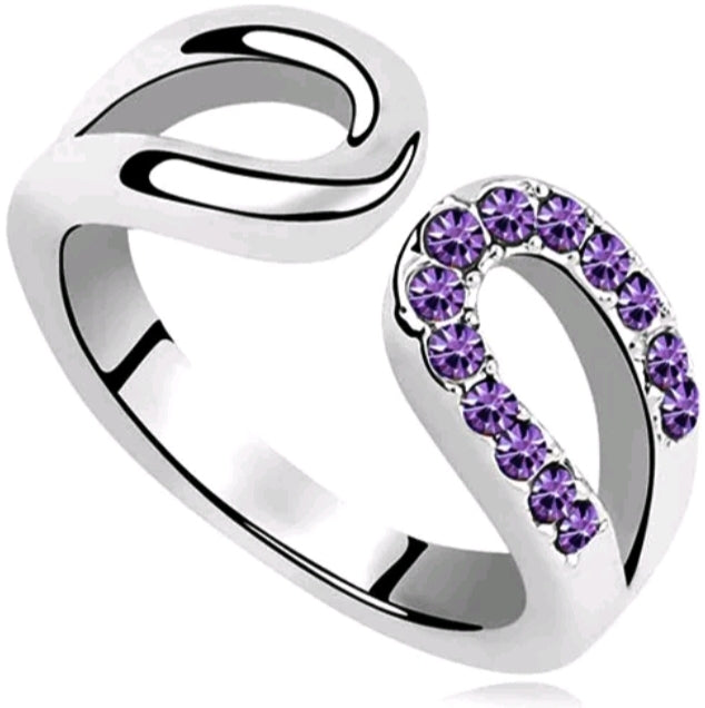 LADIES PRESERVE POLISHED DOUBLE U RING