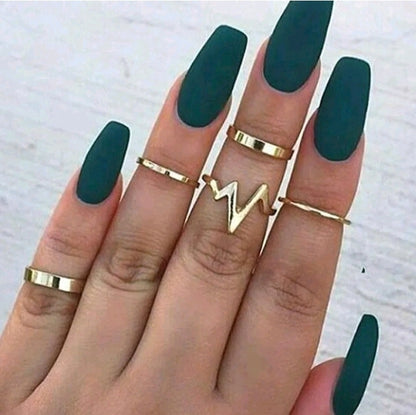 LADIES GLOSSY ALLOY MIDI RINGS