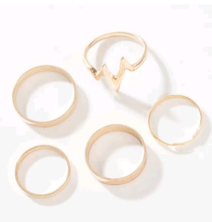 LADIES GLOSSY ALLOY MIDI RINGS