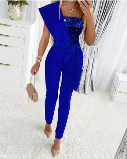 LADIES ONE SHOULDER PARTY JUMPSUITS