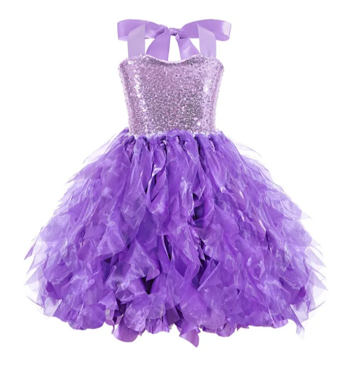 GIRL'S PARTY SEQUINS SLEEVELESS PRINCESS DRESS