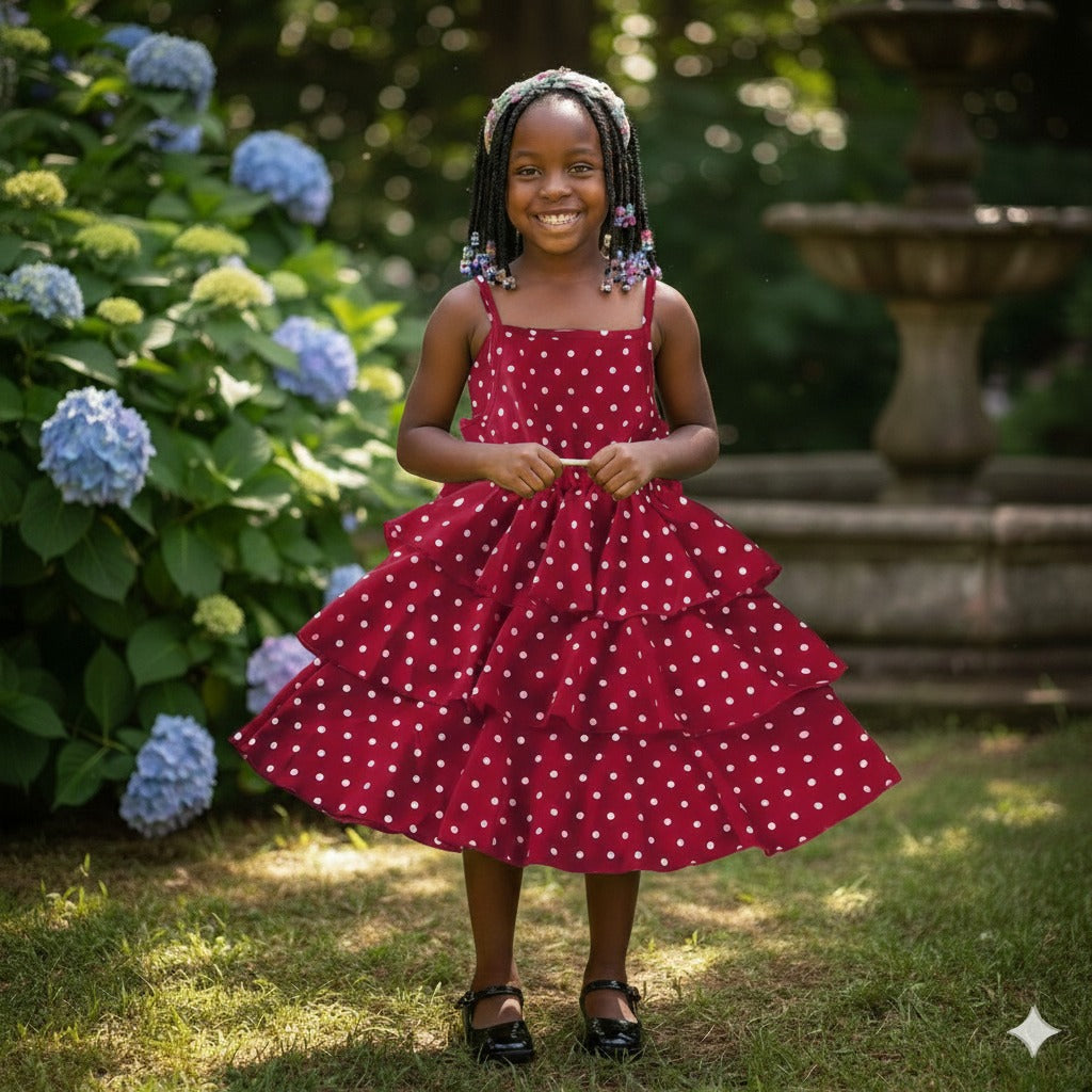 red polka dot dress 