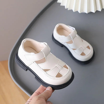 UNISEX SOFT BOTTOM HOLLOW PU LEATHER SANDALS SHOES