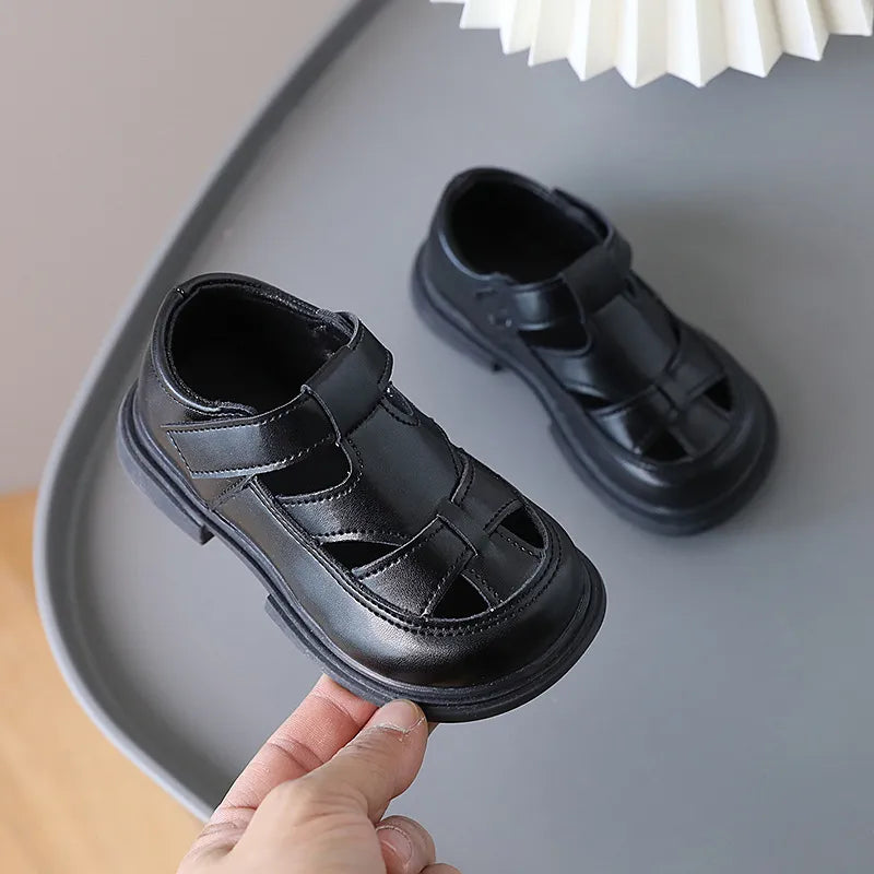 UNISEX SOFT BOTTOM HOLLOW PU LEATHER SANDALS SHOES