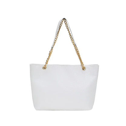 WOMEN' FASHIONABLE LARGE CAPACITY PU CHAIN BAG